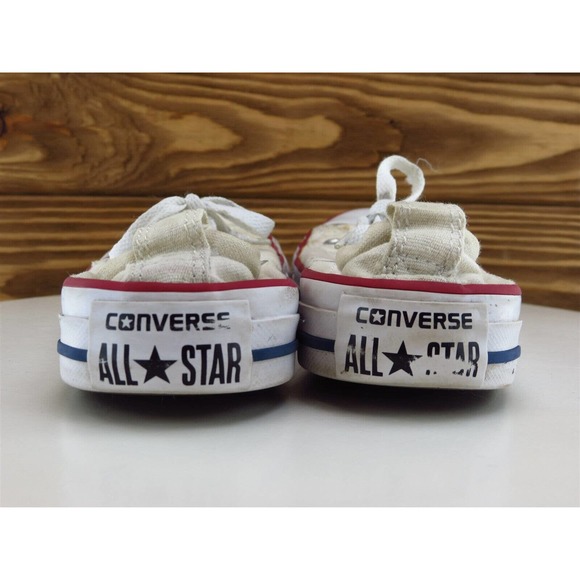 Converse Size 5.5 Sneaker Beige Fabric Medium All Star Lace Up Women - Picture 7 of 11